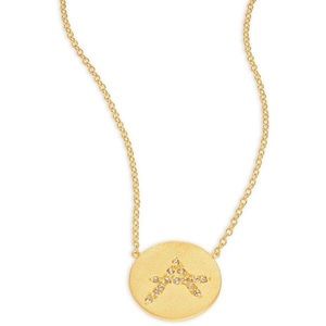 Chan Luu Champagne Diamond Initial Necklace
